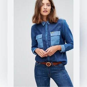 Wrangler Special Edition Peter Max Blue Denim Shirt